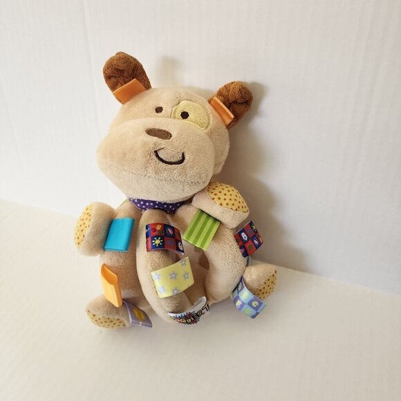 Taggies Early Years Puppy Dog Sensory Plush Baby Toy Bone Rattle Vibration - Picture 1 of 6